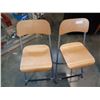 Image 2 : 2 FOLDING MAPLE STOOLS