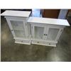 Image 1 : 2 WHITE GLASS DOOR MEDICINE CABINETS