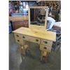Image 1 : PINE VANITY W/ MIRROR