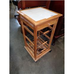 WOODEN ROLLING RACK