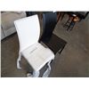 Image 1 : ASHLEY MODERN LEATHER SIDE CHAIRS, BLACK AND WHITE