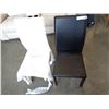 Image 2 : ASHLEY MODERN LEATHER SIDE CHAIRS, BLACK AND WHITE