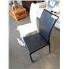 Image 3 : ASHLEY MODERN LEATHER SIDE CHAIRS, BLACK AND WHITE