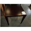 Image 1 : MODERN SQUARE CHERRY FINISH ENDTABLE, RETAI $169