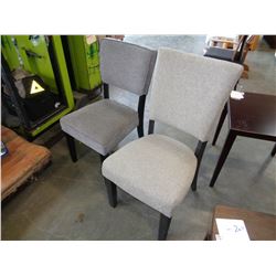 2 MODERN ASHLEY UPHOLSTERED SIDE CHAIRS RETAIL $189 EACH