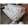 Image 4 : ASHLEY FLOOR MODEL GREY AND WHITE CONTEMPORARY ROLLED ARM SOFA AND LOVESEAT RETAIL $2699