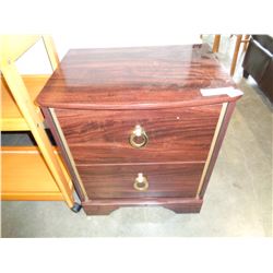 ASHLEY CHERRY FINISH 2 DRAWER NIGHTSTAND RETAIL $199