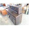 Image 2 : ASHLEY FLOOR MODEL 2 PIECE CONSOLE, DISTRESSED WITH POWER RETAIL $1712