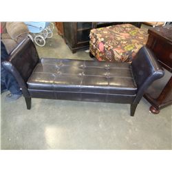 LEATHER STORAGE BENCH