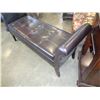 Image 2 : LEATHER STORAGE BENCH