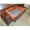 Image 3 : ASHLEY FLOOR MODEL 2 DRAWER CONSOLE MEDIA OR SOFA TABLE, DARK FINISH RETAIL $749
