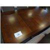 Image 2 : ASHLEY FLOOR MODEL DARK FINISH DINING TABLE WITH 6 UPHOLSTERED CHAIRS RETAIL $2560