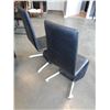 Image 3 : PAIR OF ASHLEY MODERN BLACK LEATHER SIDE CHAIRS RETAIL $249 EACH
