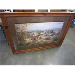 40 x 30" PRINT TUSCAN DELIGHT IN WOOD FRAME