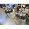 Image 1 : PAIR OF GOOSENECK FEATHERED LAMPS