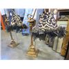 Image 2 : PAIR OF GOOSENECK FEATHERED LAMPS