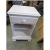 Image 1 : WHITE ONE DRAWER NIGHTSTAND AND MIRROR