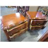 Image 2 : PAIR OF 2 DRAWER FRENCH PROVINCIAL NIGHTSTANDS AND HEADBOARD