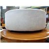Image 3 : NEW ROUND MODERN LIGHT GREY MICROFIBER OTTOMAN - $699