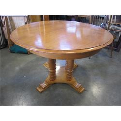 48" ROUND MAPLE 4 LEGGED OCCASIONAL TABLE