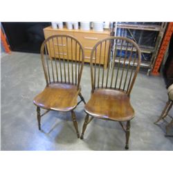 2 HOOP BACK CHAIRS