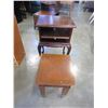 Image 1 : QUEEN ANNE STYLE END TABLE AND MODERN ENDTABLE