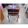 Image 3 : QUEEN ANNE STYLE END TABLE AND MODERN ENDTABLE