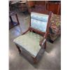 Image 2 : ANTIQUE CARVED UPHOLSTERED CHAIR
