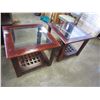 Image 3 : PAIR OF MODERN GLASS TOP END TABLES