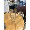 Image 1 : BRASS MID CENTURY MODERN MAGAZINE RACK AND PLANT STAND