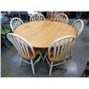 Image 1 : LARGE ROUND DINING TABLE W/ 6 CHAIRS