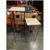 Image 1 : 2 WICKER TOP WIRE SHELVES