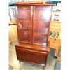 Image 1 : 1 PIECE GLASS DOOR CHERRY DISPLAY CABINET BY GIBBARD