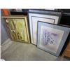 Image 2 : LOT OF 9 PRINTS IN FRAMES AND 1 CERAMIC WALL CARVING