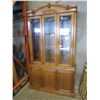 Image 1 : 2 PIECE OAK CHINA CABINET