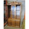 Image 2 : 2 PIECE OAK CHINA CABINET
