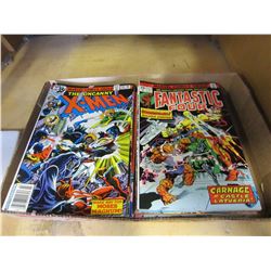 TRAY OF XMEN AND FANTASTIC 4 COMICS