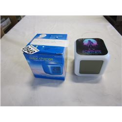 NEW FORTNITE LED ALARM CLOCK, RETAIL $49 PURPLE SAPCE