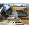 Image 1 : SOLINGEN AND HENCKLES KNIVES, CLEAVERS, SCISSORS, AND KNIFE BLOCK