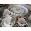 Image 2 : CHINA CAKE PLATTER AND TEA CUPS