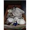 Image 1 : BOX OF CREAM AND SUGAR, AND CHINA