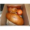 Image 1 : BOX OF WOOD BOWLS