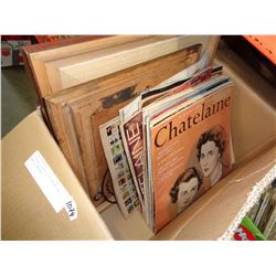 VINTAGE CHATELAINE MAGAZINES AND 2 PRINTS