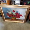 Image 1 : FRAMED FLOWER NEEDLEPOINT