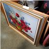 Image 2 : FRAMED FLOWER NEEDLEPOINT