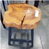 Image 2 : SHORT METAL BASE BURL STOOL