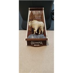 Antique Olympia Beer sign with Mtn Goat