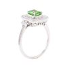 Image 4 : 1.21 ctw Tsavorite and Diamond Ring - Platinum