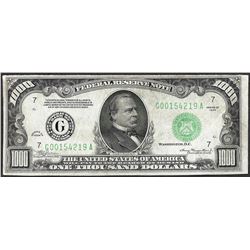 1934 $1,000 Federal Reserve Note Chicago