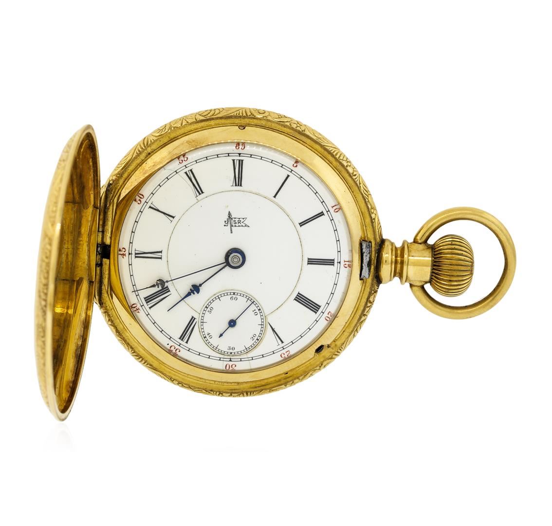 Antique Hampden Watch Co. Pocket Watch 14KT Yellow Gold